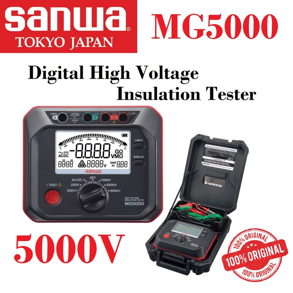 Sanwa MG5000 Digital Insulation Resistance Tester High Voltage Type 50 ...