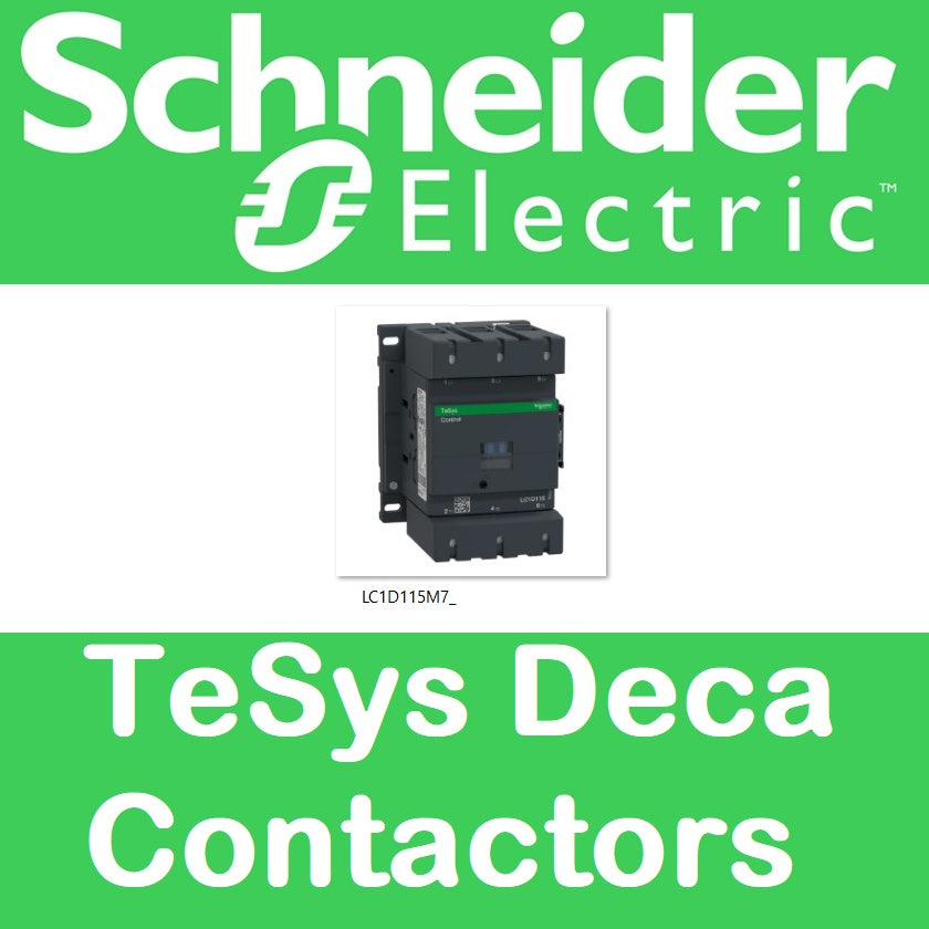 Schneider Magnetic Contactor (115A) TeSys Deca Contactors Schneider Electric TeSys D Contactor