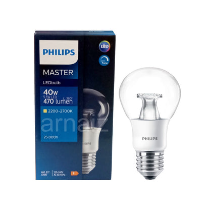 Philips Master LED bulb DT 5.5W-40W E27 A60 CL LEDbulb Warm White Dimmable Clear