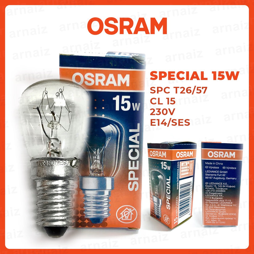 Osram Ref Bulb 15W 230V E14 Special Clear Incandescent Lamp CL 15 Frid ...