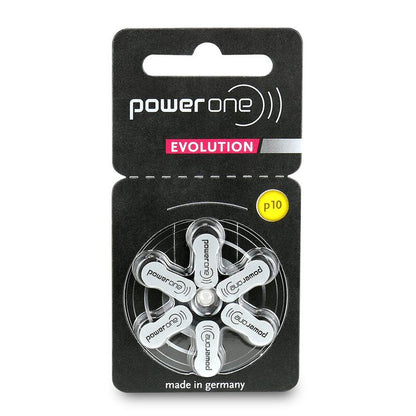 Power One Evolution Zinc Air Size 10 PR70 (6pcs) p10 1.45v A10 Hearing Aid Battery Batteries