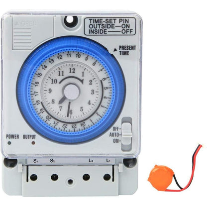 Daily Timer TB-35N With Back Up Battery Timer Switch 15 Min 24 Hrs  AC100-240V 15A Non Power Failure