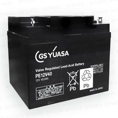 GS Yuasa 12V 40Ah SLA Rechargeable Battery PE12V40B2 Valve Regulated Lead Acid Battery PE12V40