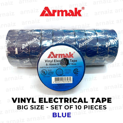 Armak Electrical Tape (10pcs) BIG Size 16m Vinyl Electrical Tape 0.16mm x 19mm x 16m Wholesale