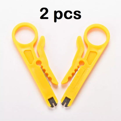 2 pcs Network Wire Punch Down Tool Cutter Stripper Cat5E Cat6 IDC Insertion Wire Knife Crimping Tool