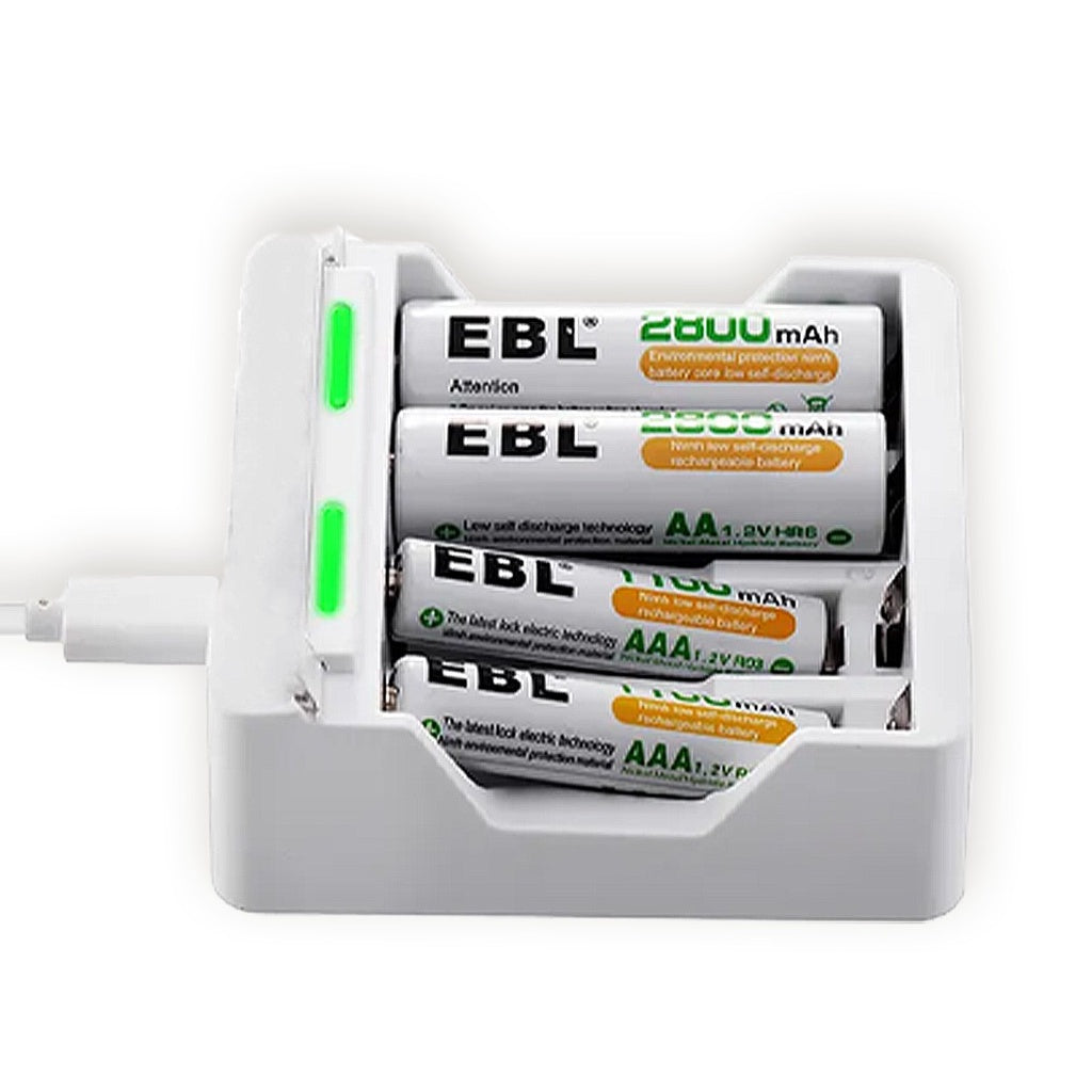 EBL LN-6105 4 Bay Portable Smart USB Battery Charger With Fast Charging For AA AAA Batteries NQ005