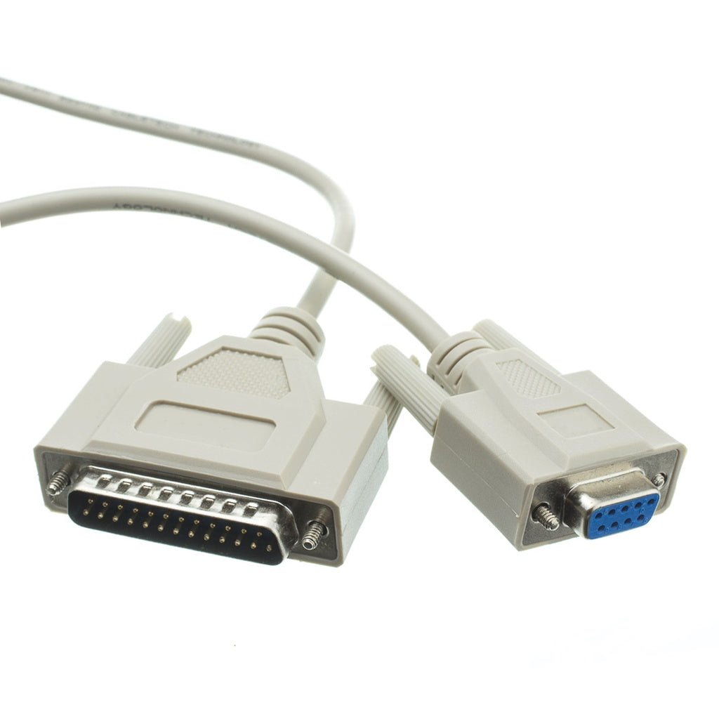 LQD Bar Code Printer Cable DB9PF/DB25P DB9P Female to DB25P Male 6 Feet CB150M-06 PC Computer Modem