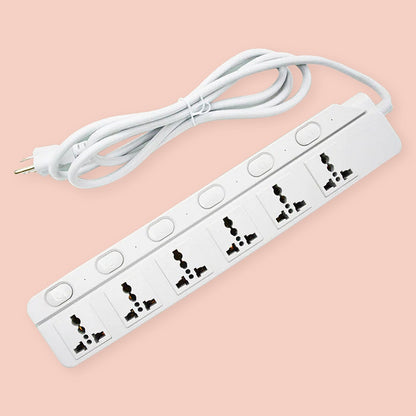 OMNI 6 Gang Individual Switch Extension Cord WED-360 WED360 6 Universal Outlet Power Strip