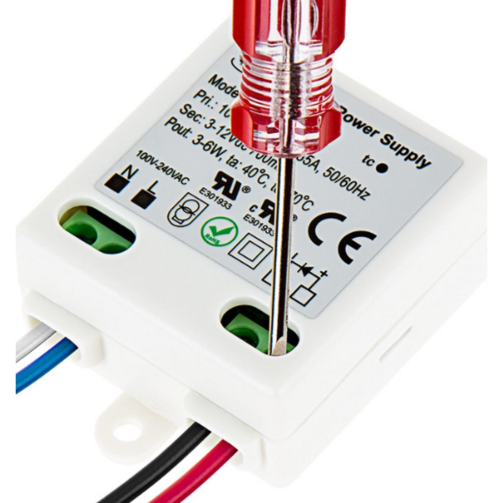 LD-CU7012-01 Constant Current LED Driver 6W 700mA ES Luminux CE UL CUL AC-DC 700ma 3-12v Class 2