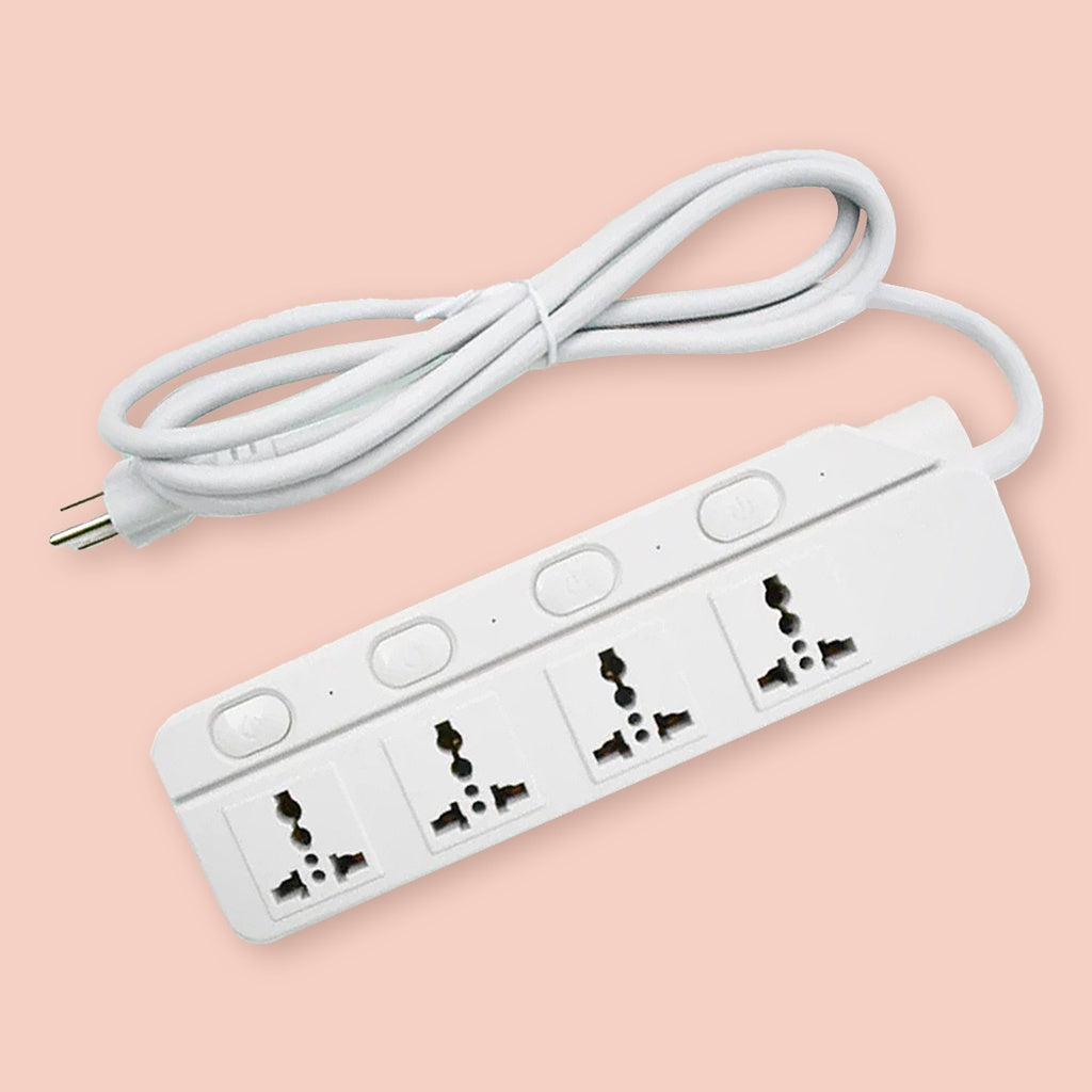 OMNI 4 Gang Individual Switch Extension Cord WED-340 WED340 4 Universal Outlet Power Strip