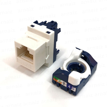 CAT6 IO Keystone Tool Less Tool Free Jack Connector Module RJ45 UTP Modular Jack Information Outlet