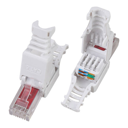 RJ45 Network Plug CAT 6 UTP Unshielded Tool Free Tool less Modular Connector Cat6 End Termination