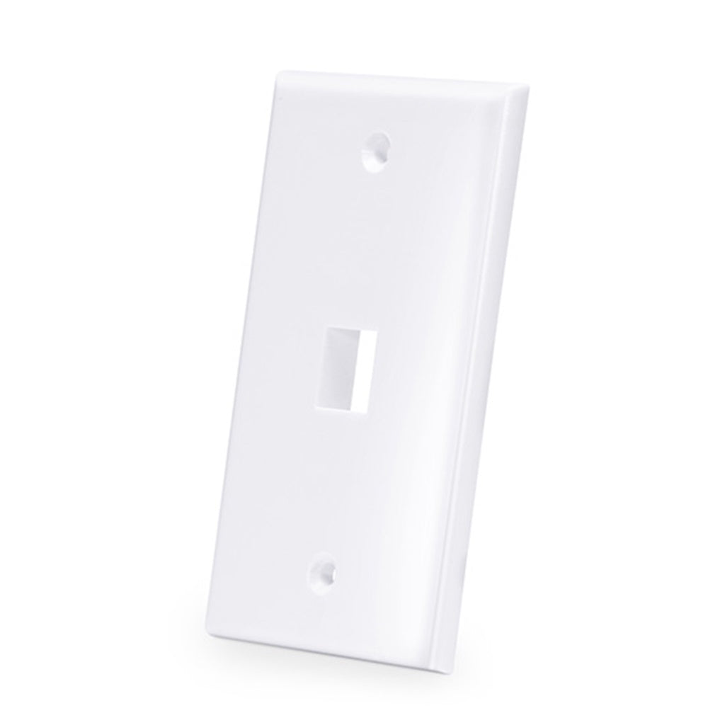 Faceplate Single Port IO Keystone Face Plate 1 Port ABS Wall Plate For Rj45 White Information Outlet