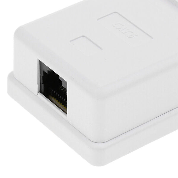 Network Modular Box Cat6 Modular Box Surface Mount Box with Adhesive cat 6 RJ45-8P8C Singl ...