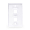 Faceplate Double Port IO Keystone Face Plate 2 Port ABS Wall Plate For ...