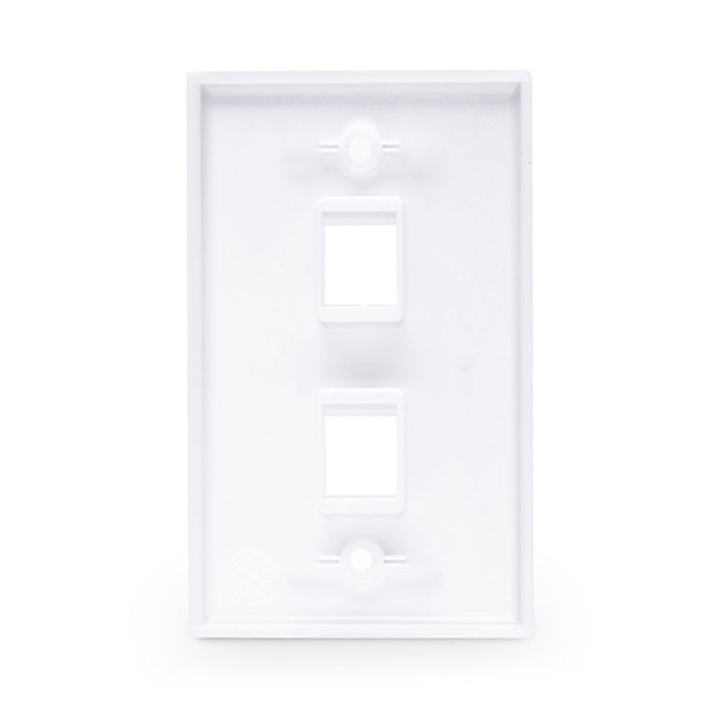 Faceplate Double Port IO Keystone Face Plate 2 Port ABS Wall Plate For Rj45 White Information Outlet