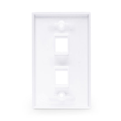 Faceplate Double Port IO Keystone Face Plate 2 Port ABS Wall Plate For Rj45 White Information Outlet