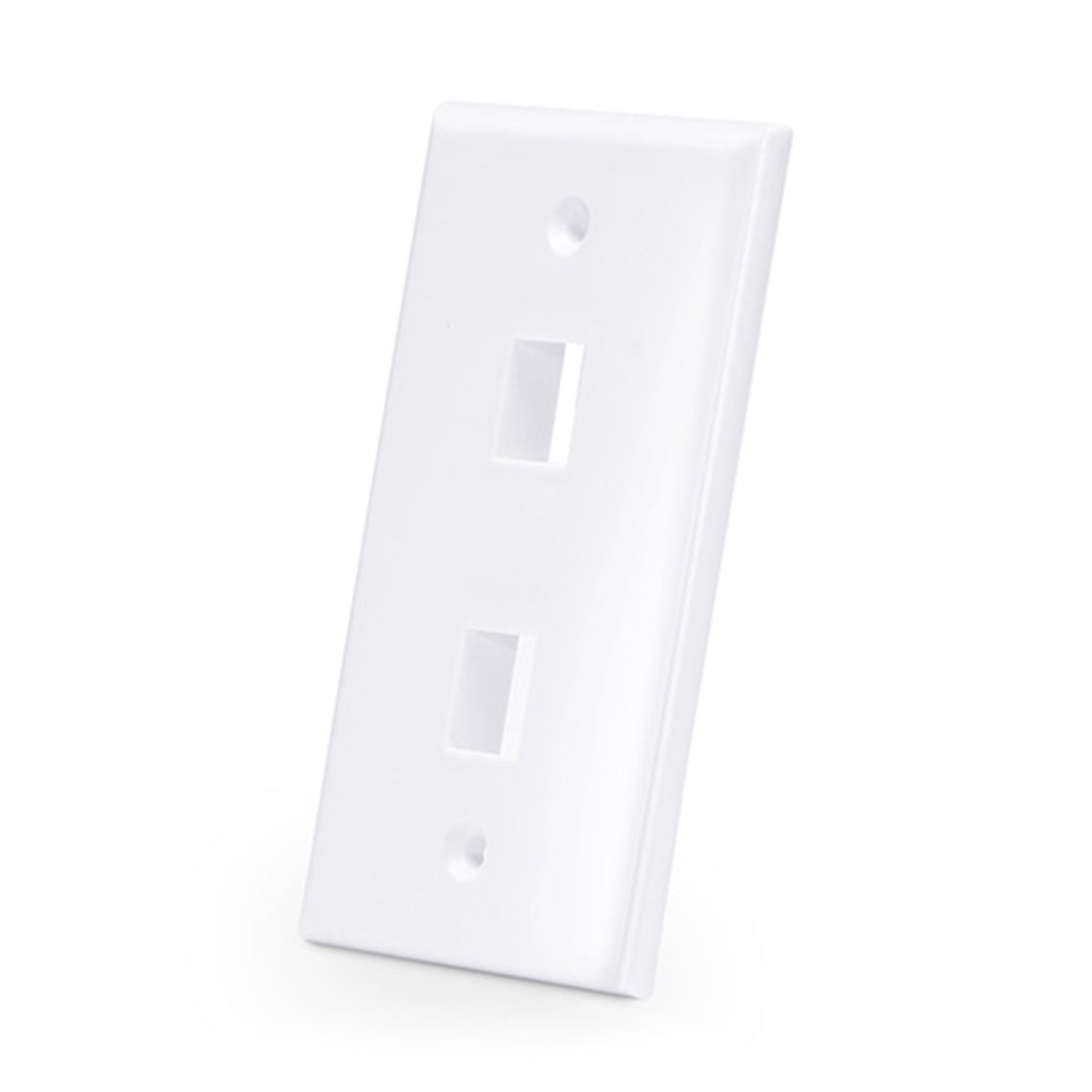 Faceplate Double Port IO Keystone Face Plate 2 Port ABS Wall Plate For Rj45 White Information Outlet