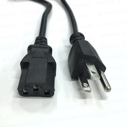 AC CPU Power Cord US Plug for PC Computer Printer Monitor Rice Cooker 3 Prong Male Jack 1.5 Meters