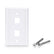 Faceplate Double Port IO Keystone Face Plate 2 Port ABS Wall Plate For ...