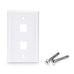 Faceplate Double Port IO Keystone Face Plate 2 Port ABS Wall Plate For ...