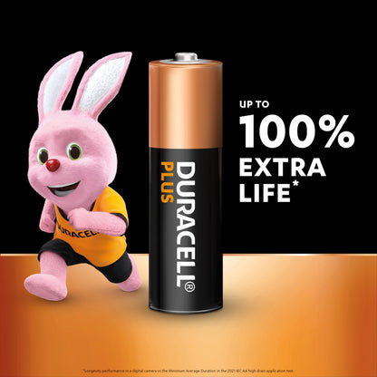 Duracell AA Plus (10pcs) Alkaline Battery MN1500 1.5V LR6 Batteries 10 pieces per Pack BL10