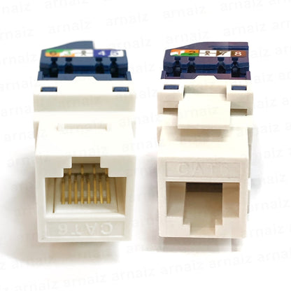 CAT6 IO Keystone Tool Less Tool Free Jack Connector Module RJ45 UTP Modular Jack Information Outlet