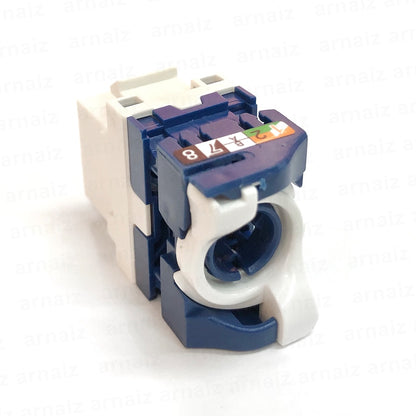 CAT6 IO Keystone Tool Less Tool Free Jack Connector Module RJ45 UTP Modular Jack Information Outlet