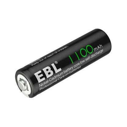 EBL LN-AA 1000 (4pcs) 1.2V AA Size 1100mAh Rechargeable Battery Ni-CD Batteries With Battery Case