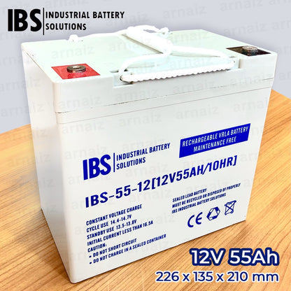 IBS 12V 55Ah SLA Rechargeable Battery IBS-55-12 Valve Regulated Lead Acid Battery IBS-55-12 VRLA