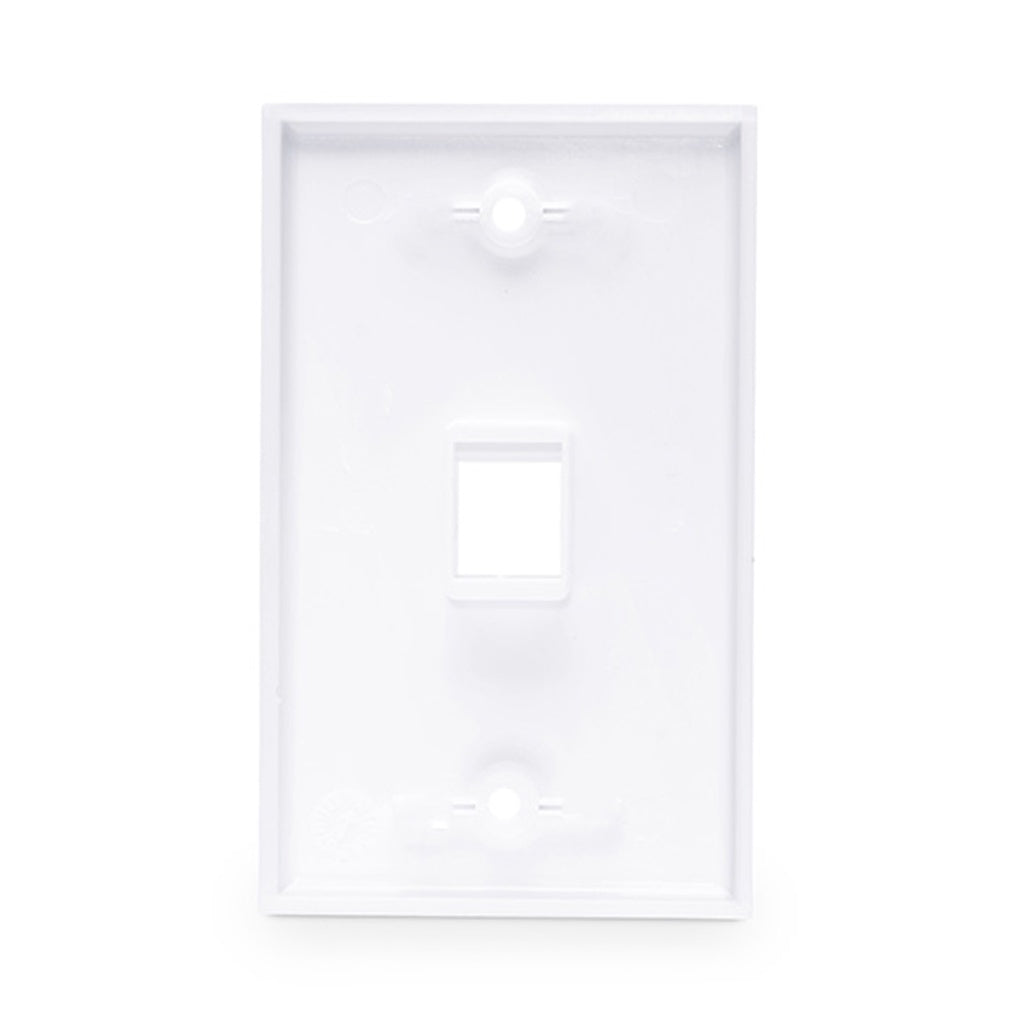 Faceplate Single Port IO Keystone Face Plate 1 Port ABS Wall Plate For Rj45 White Information Outlet