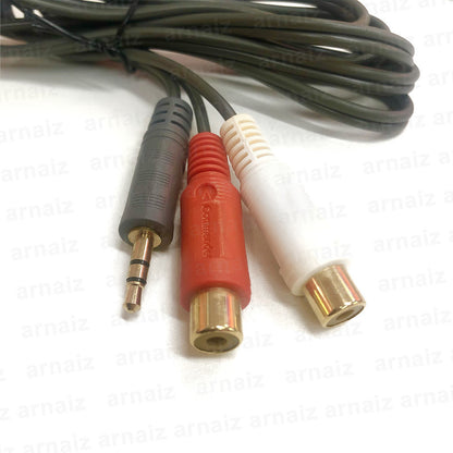 LQD XLA-288ST Dual RCA Jack to 3.5mm Baby Stereo Plug 1.5 meters Digital Audio Cable Computer MP3