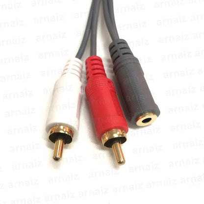 LQD XLA-238DJ 2 RCA Plugs to 3.5mm Baby Stereo Jack Digital Audio Cable 1.5 meters CD MP3 Player