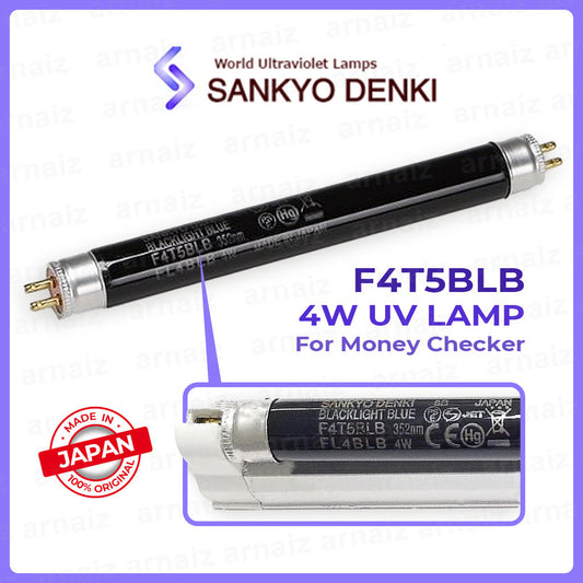 4W Blacklight UV Lamp Sankyo Denki F4T5BLB Black Light Bulb for Money Checker Detector BLB-T5/4W