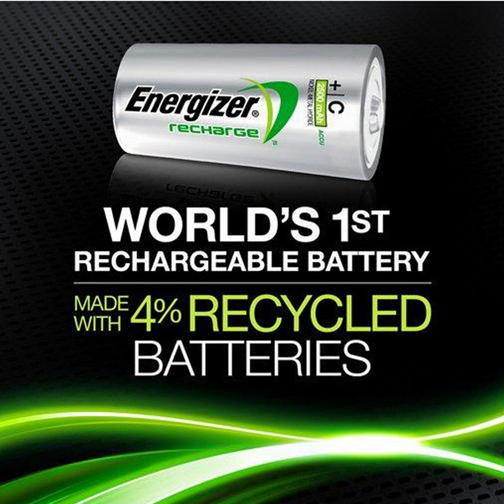 LQD Energizer SIZE D Rechargeable (2pcs) Battery HR20 NiMH 1.2V 2500mAh Old Packaging