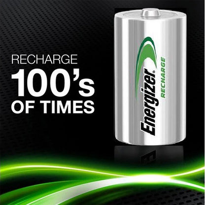 LQD Energizer SIZE D Rechargeable (2pcs) Battery HR20 NiMH 1.2V 2500mAh Old Packaging