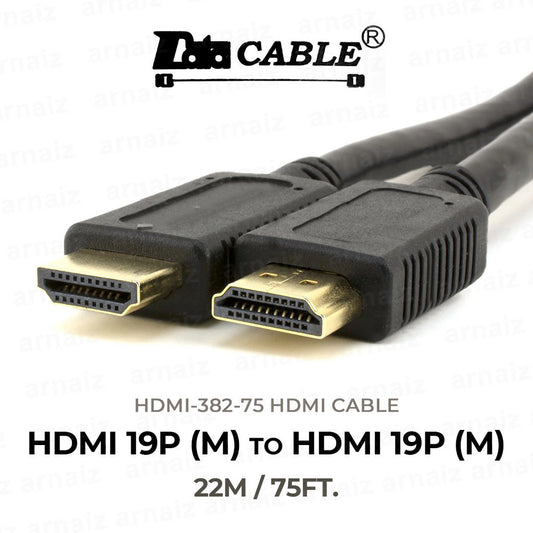 LQD HDMI A Male to HDMI A Male Cable M/M 75 Feet 22M HDMI19P Cord HDMI-382-75 for TV PC Projector