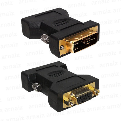 LQD DVI 12P+4+KEY Male to VGA 15 Female Adaptor Gold Plated Analog MGDVI 1183 SVGA Adapter Video