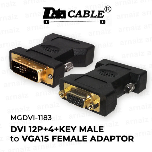 LQD DVI 12P+4+KEY Male to VGA 15 Female Adaptor Gold Plated Analog MGDVI 1183 SVGA Adapter Video