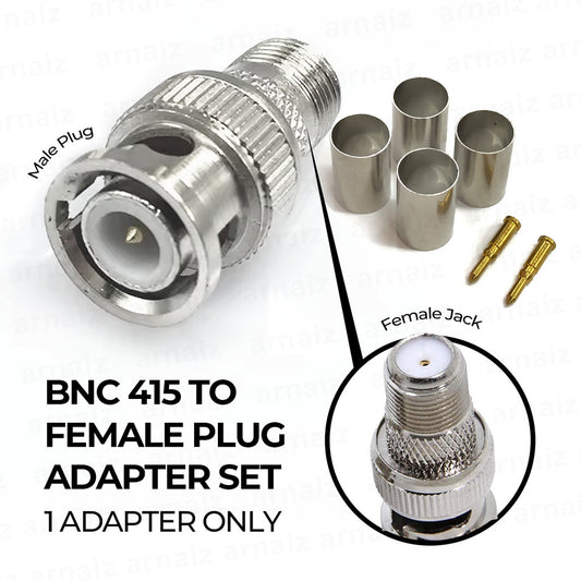 LQD BNC 415 Male Plug to Female Jack Straight Adapter Coax Connector for Camera Scanner Audio Video