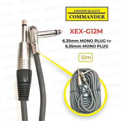 LQD XEX-G12M 6.3mm Mono Plug 12 meters Digital Audio Cable Instrument Guitar Amplifier HiFi 12M