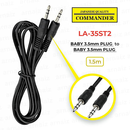 LQD LA-35ST2 Baby 3.5mm Plug M/M Male Jack 1.5 meters Audio Video Stereo Aux Headphone TV PC 1.5M