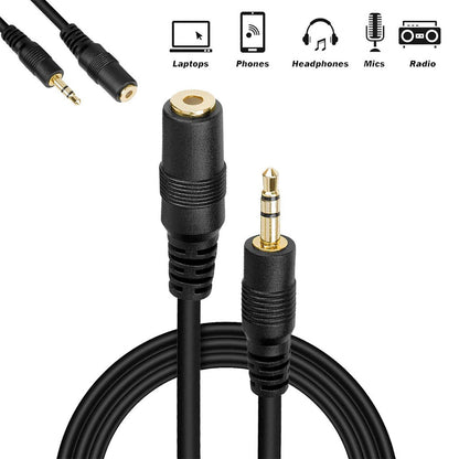 LQD 3.5mm Audio Extension Cable Stereo Plug 6 feet Male to Female Jack Aux for Phone MP4 Headphone