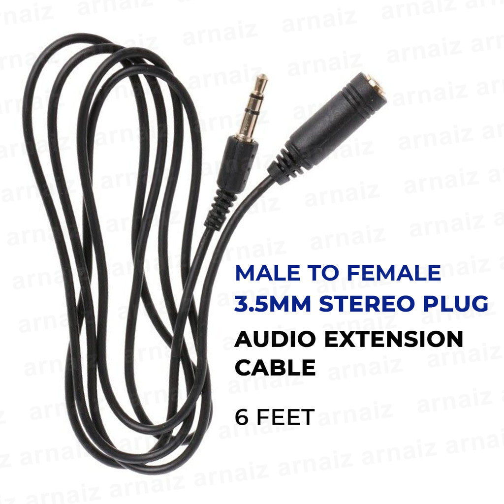 LQD 3.5mm Audio Extension Cable Stereo Plug 6 feet Male to Female Jack Aux for Phone MP4 Headphone