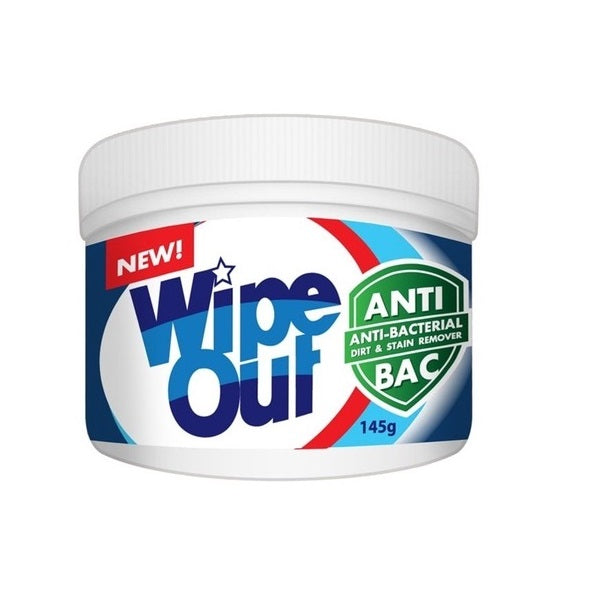 Wipe Out with Antibac Dirt and Stain Remover 145g 250g 145 Gram 250 Grams WipeOut Anti-Bacterial